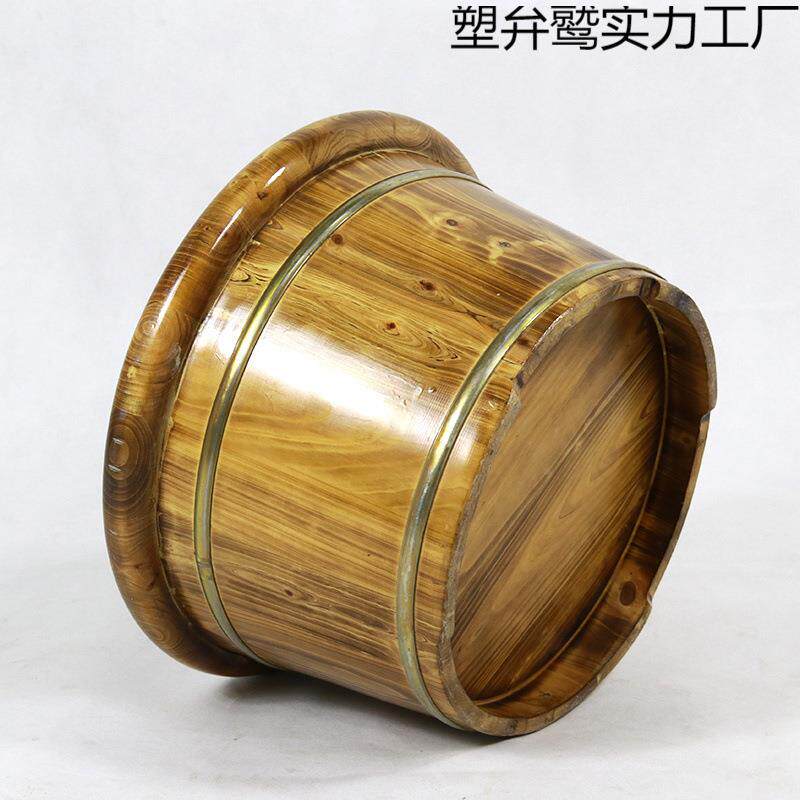木泡脚木桶足桶洗脚塑弁鹫实木盆木小桶实木木质足疗家足用加浴厚
