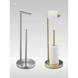 间不锈318纸巾架金色巾厨房卷纸架厕纸收纳架钢家用卫生落地纸浴