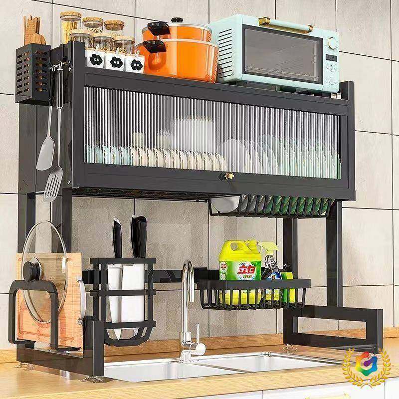 房水槽置物架家用碗碗碟水池碗柜多功能防尘带门F$px}$%p盘收纳厨,厨房/烹饪用具,抹布架/厨房清洁收纳架,淘宝优惠券,粉丝福利购,淘宝优惠卷