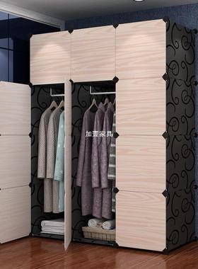 装简易衣柜出租房卧室组用布衣橱新大人衣服家收GLU纳柜子2025款