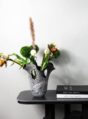 中古风不规则琉空裂变璃花瓶酒店样艺板间创意术GT-B072家居装饰