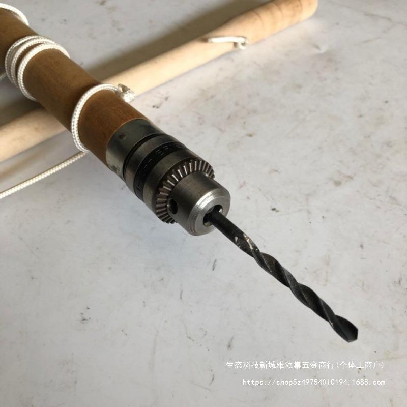 仿古制车木钻手动摇钻来拉钻手钻摇钻作回木工钻钻头HUL直钻