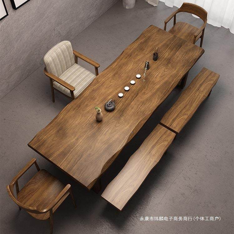 新中式实木茶桌家用泡茶一体原木大板桌茶无品牌/室台一办整套公,基础建材,脚轮/万向轮,淘宝优惠券,粉丝福利购,淘宝优惠卷