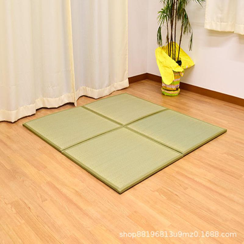 日式品FKT质榻米蔺无边拼块地垫和室草地飘台窗夏季移动儿童榻爬