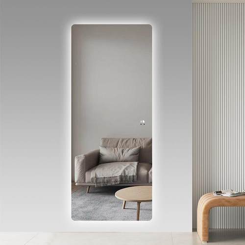 GEQBOLEN伯仑客间厅带光灯镜子框智能衣帽LED全身穿衣镜背无壁挂