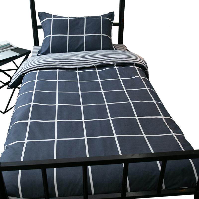 简约学生宿舍上床上三套3GL082318件下铺单人品床件单被套子床上