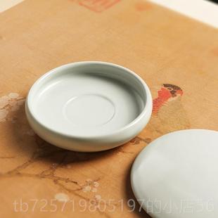 高档合三社带陶瓷墨盘、防干墨盘、保湿盖防蒸发、承火锅砚台装、