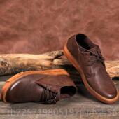 皮男头夏季 大码 透气真皮男鞋 头工装 手工复闲古单层层牛皮大鞋 新款