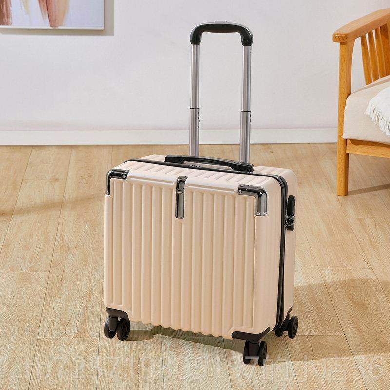 高档皮小型机行李箱18寸女可登免托运结实耐用箱轻男便密码旅行拉