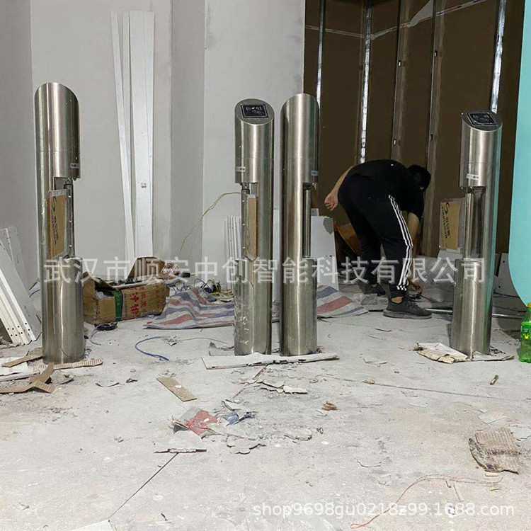 武汉健身房圆柱摆闸超市进出口闸机小摆闸商场高端人行通道闸闸门