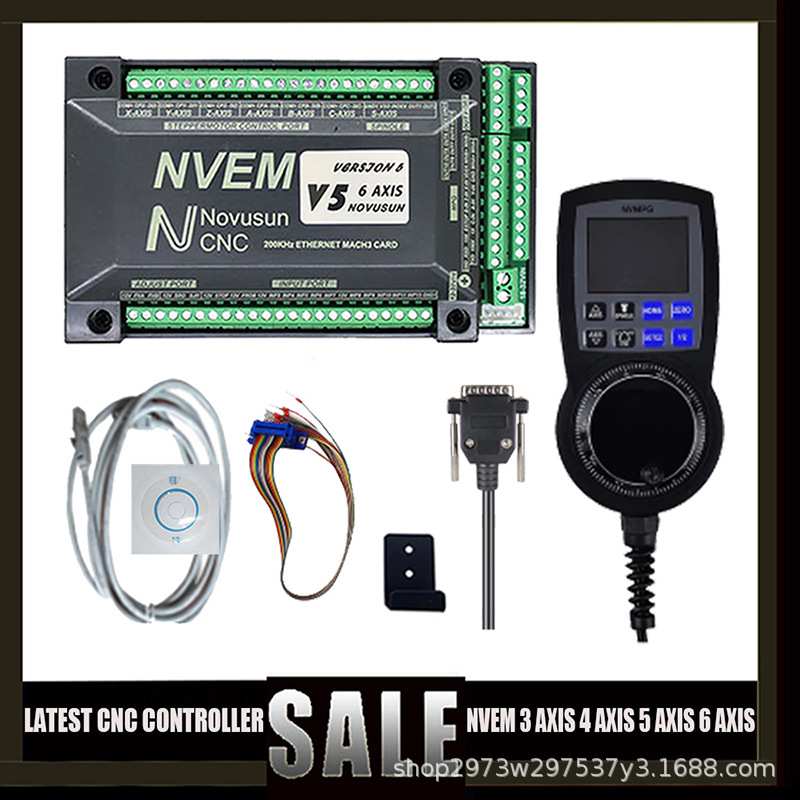 NVUM NVEM 3/4/5/6轴 Mach3以太网和 USB运动卡200KHz+数显手轮