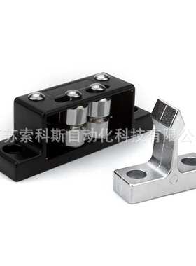 SK1-RZ600重型滚轮黑色门碰小烤箱门锁 工业柜门锌合金碰撞式门扣