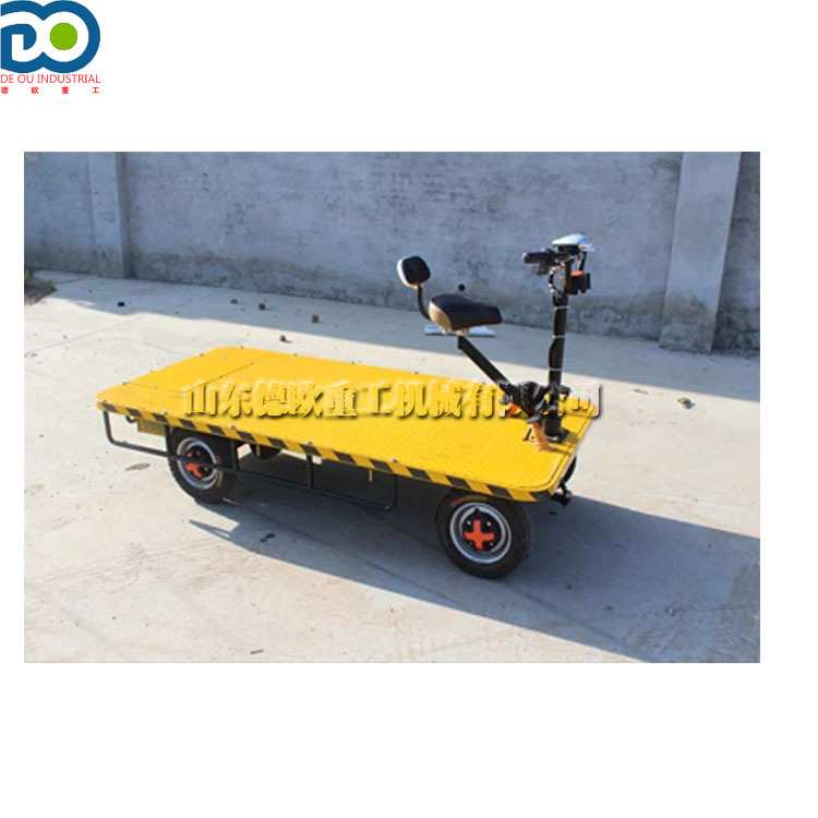 四轮电动平板运输车 路桥工程城乡搬运车 个体出租座驾式平板车
