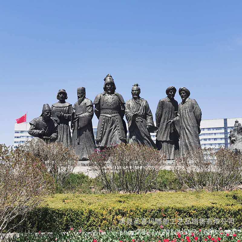 圣喜玛铸铜雕塑厂家定制大型户外古代人物铜雕像旅游景区铜像摆件