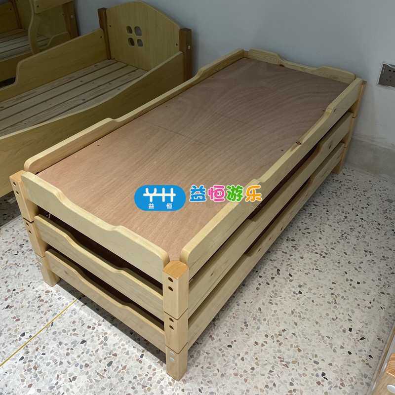 幼儿园休息木质叠叠床午睡小床儿童加厚加厚午休床早教扶手木板床