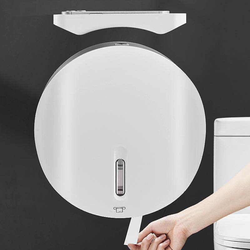 大盘纸厕纸盒纸架商用厕所大卷纸盒壁挂式酒店免打孔卫生间纸