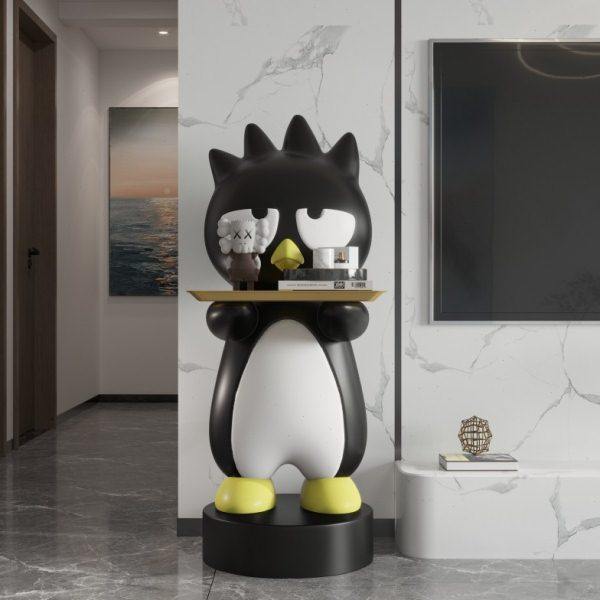 酷企鹅落地摆件电视柜客厅沙发旁边艺术大型装饰网红大号创意迎宾,家居饰品,落地摆件,淘宝优惠券,粉丝福利购,淘宝优惠卷