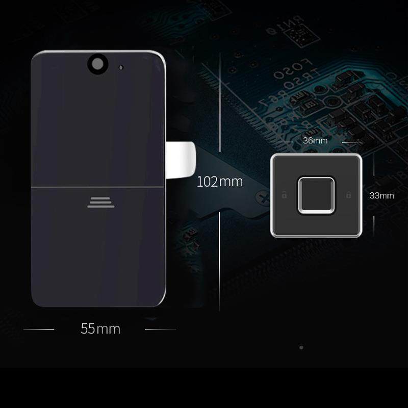 卧新单门指纹小ZX-8911锁抽屉办柜公柜室家具柜锁款迷你智能防盗