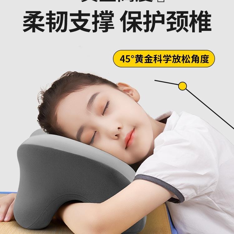 睡枕小学生趴睡枕儿童休枕头教午桌上睡觉午ZMRCHWSZ睡趴午趴枕室