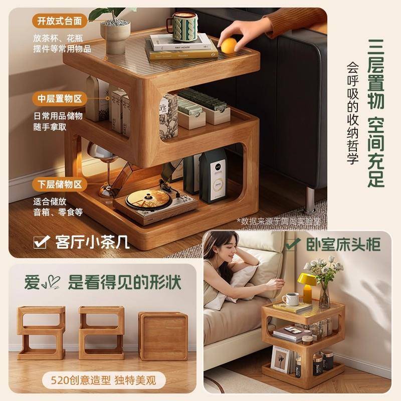 床柜众小详询客服型家用卧室床边置物架现简约创意头替代代品小设