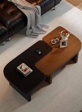 全实木组合茶几不规简则设计RUP异形约户茶桌客厅小型创意民宿师