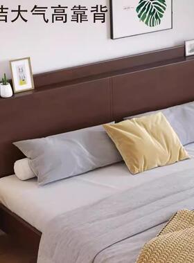 纯实木床简橡约现代1.8米双人床人家用民宿出FVO房租用单床1.5m胶