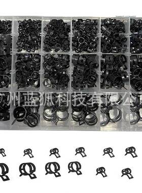 抱箍卡440pcs盒卡装锰钢弹性箍6mm-20JRDmm性日式黑色弹箍箍圈