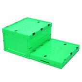 500 3腰WYY00色绿拦式 折叠塑料箱可折工业周转箱PP叠折叠塑料箱子