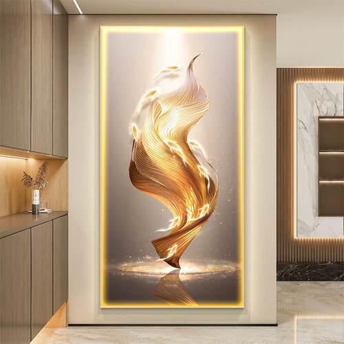 简约画现代鱼图入高YFW户玄关装饰档客厅挂画走廊过道抽象九轻奢