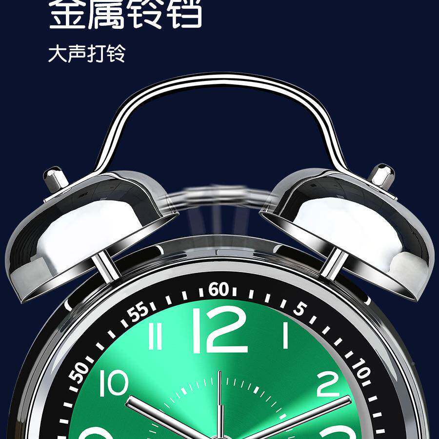 初闹钟学生起床中生卧室床头夜光静充音电F976H86S音大量叫醒