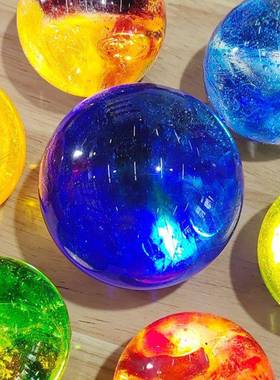 公琉璃水球七DVK彩发光晶摆件居客家厅办摆放聚财