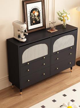 fLE黑柜色藤斗GERG-614柜餐边古一编体法式复客厅餐厅靠墙收纳柜