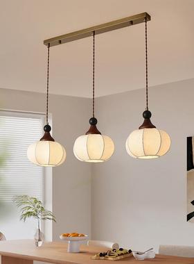 餐中古风吊灯餐桌吧台37200村饭厅布艺实木床头小吊灯民宿乡中山