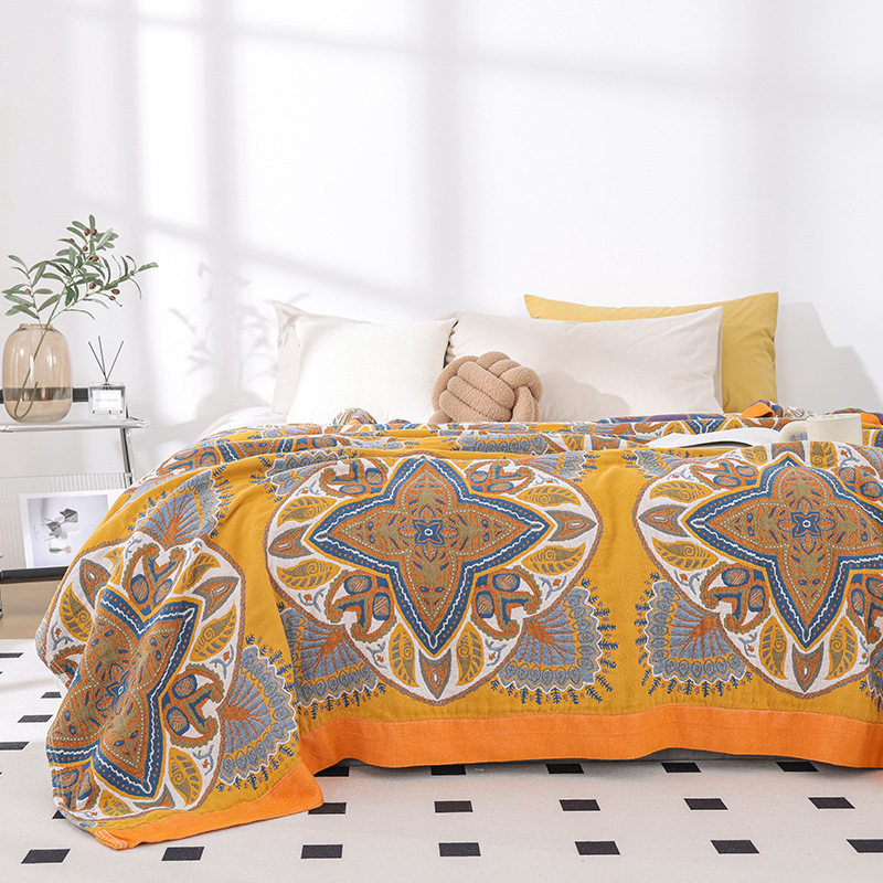 多层纱布纯棉纱夏凉被午睡办公室沙发用毛巾被成人盖毯子床上用