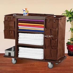 酒店客房多功客能手推布草车保洁车工作车清洁布袋419房口卫佰生