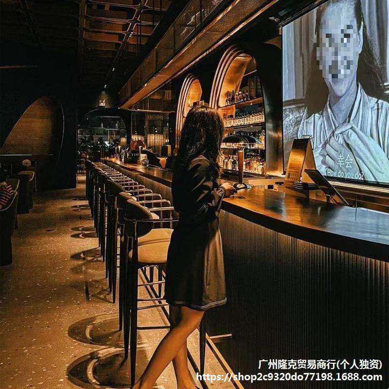 端吧椅轻奢酒吧台吧椅岛台椅高吧凳19酒商馆靠背用高脚椅高子垒德