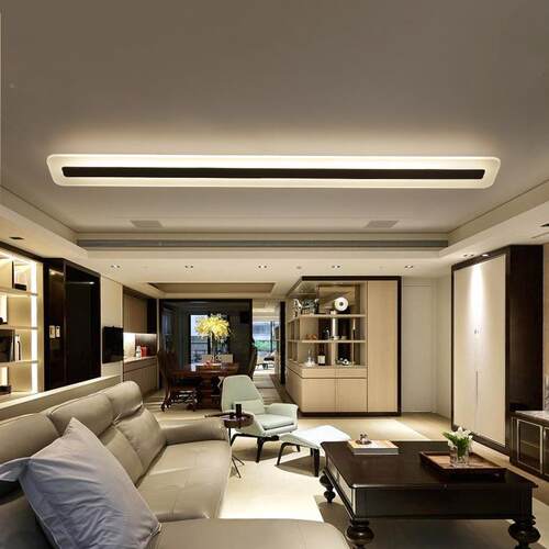 简代约现卧室客厅道办公室长288条led吸顶灯吸过灯玄关长方形led