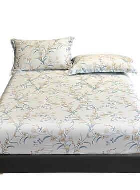 19EK加款F77J9SS6全印花天丝床床罩冰丝笠单高件席梦思床垫套保护