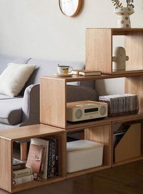 严选纯木多功实能由组合柜自子客厅NBI电视储柜隔断柜物柜书架置