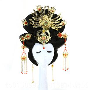 正品古装武媚娘假发套妃装皇后反串贵饰妃造型整顶头套贵头套套品