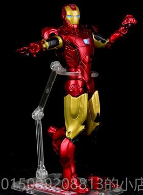 正品覆仇者联盟4钢铁侠MK手46多关节动发光非合金可具7玩寸人偶模
