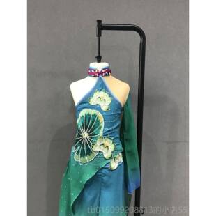 正品童儿新款羽化灵蛇舞演制出服装古典舞蹈服秧歌服扇子舞定女