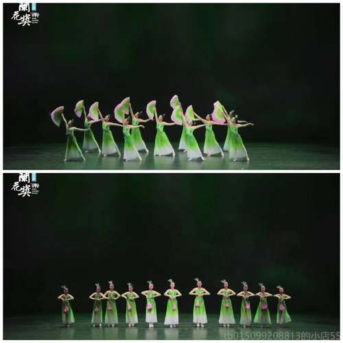 正品茉莉花秧歌童儿古典舞服装新儿童民族子扇伞舞装优服雅