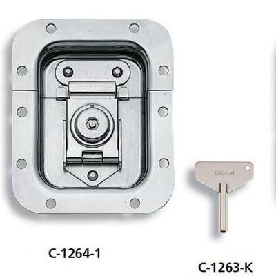 TAKIGEN C-1264带框回转搭扣,全不锈钢的平面型，适用于重物。