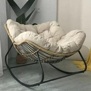 单人躺藤编阳台家用鸟窝摇椅沙发休闲坐可懒人沙发人类藤椅可摇椅