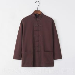 高档统工艺纯棉上老粗布袖单唐装衣连肩袖单长传袖外连套汉服