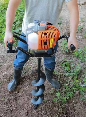 功机率地钻挖坑工地钻孔果树施肥打大坑机钻SOW手提汽油坑机