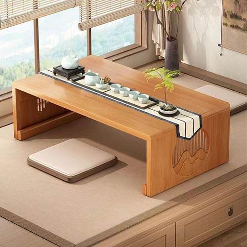 可叠飘窗室茶台卧叠桌子仿古风古韵国学桌折吃折饭学习DSU矮桌