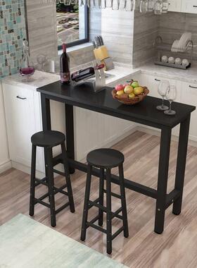 靠墙吧台桌子LIJ家用阳台靠窗长椅条桌台长餐桌桌吧高脚桌酒吧桌
