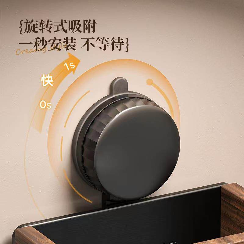 胡桃木吸盘吹壁风机免挂打MJ-6770孔卫生间架电吹风置物架式风筒